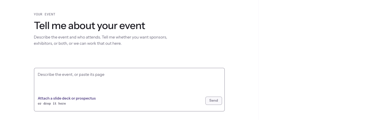 One organizer conversation with an attachment control aligned to the composer text